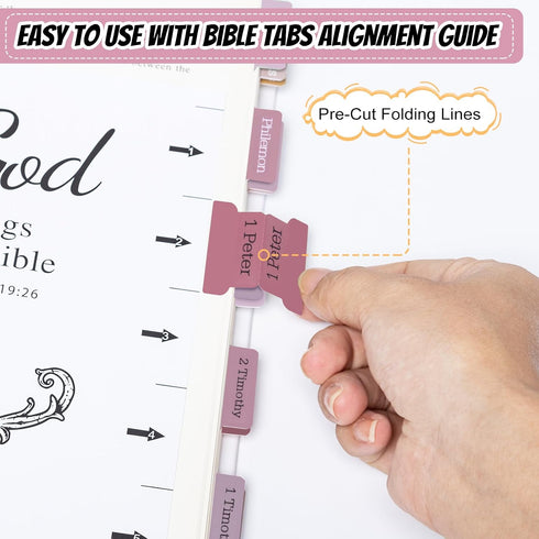 Reaeon 75 Bible Tabs, Tabs, Laminated Bible Index Tabs for Women and Men, Bible Book Tabs for Easy Navigation, Large