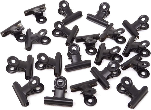 Honbay 20PCS Black Metal Bulldog Clips, 30mm (1.2inch) for Documents, Planner Pages, Receipts, Pictures