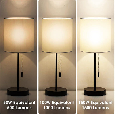 Briignite 3 Way LED Light Bulbs, 50 100 150W Equivalent, A19 E26 Medium Base, Warm White 3000K, 2 Pack