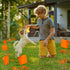 Zozen 50 Pack Marking Flags, Orange Yard Flags, 15x4x5 Inch, Lawn, Irrigation, Landscape Flags