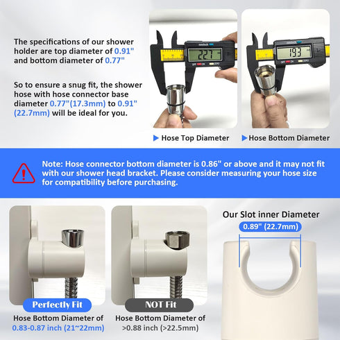 Blissland Shower Slide Bar with Height and Angle Adjustable Handheld Shower Head Holder |Strong Adhesive Disc Mount