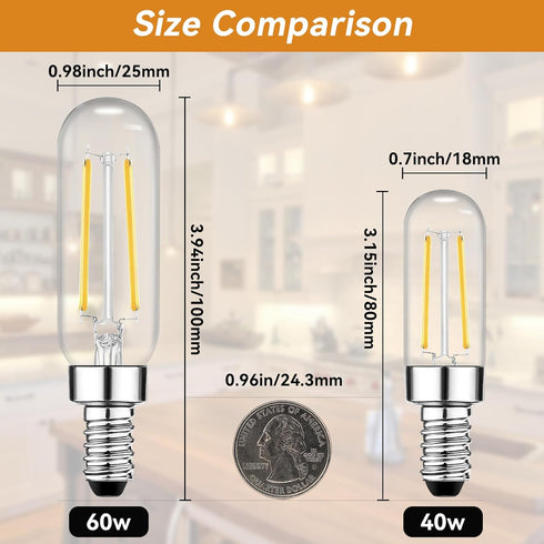 E12 T6 Bulbs, Dimmable 4.5W 40W 2700K Bulb, Bulb 500lm, 12pack TJOY Candelabra LED Equivalent Soft Warm White, Small