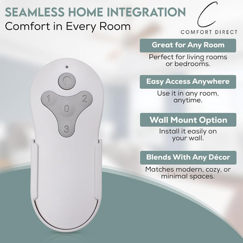Comfort Direct TR214D KUJCE10311 KUJCE10712 TR214B A25-FA0138 2AQZU-18018 Remote Control For Harbor Breeze Ceiling Fans