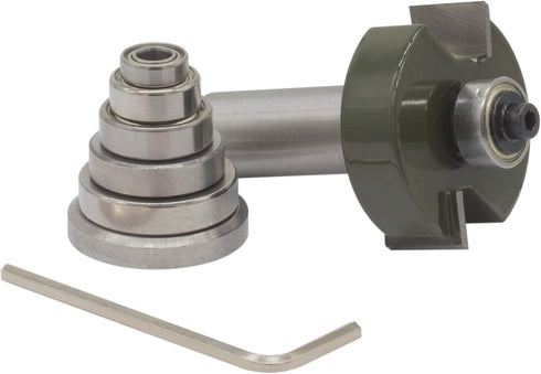 1/2 Rabbet Router Bit Set for Woodworking, 1/2" Shank, 1/2" Cutting Height, 7 Bearing Set