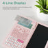 Pink Rechargeable Scientific Calculator 991ES MAX, Foldable with Notepad, 417 Functions, Solar Energy for Students