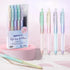 WRITECH Retractable Gel Ink Pens, 0.7mm Black-Ink Aesthetic Gradient Color Barrel, Soft Grip Medium Point 5ct