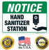 10x14 Inches, 55 Hand Sanitizer Station Sign, mil Thick HDPS (high Density polystyrene), Made in USA