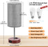 Set 2, 3 Dimmable ZJOJO Table Lamp for Bedroom of Bedside Small Lamps with Way Rocker Switch and AC Outlet, Nightstand
