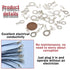 Hilitchi 240Pcs Tin-Plated Copper Non-Insulated Ring Crimp Terminals Assortment Kit for Crimp Electric Wire