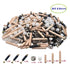 300Pcs 3-in-1 Furniture Connecting Hardware Cam Lock Fasteners Kit,Cam Fitting & Wood Dowel Pins & Pre-Inserted Nut Cam Locks for Furniture Crib Cabinet Drawer Wardrobe Splicing