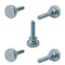 STFRBTH 5PCS M4 x 16mm Thumb Screws, Flat Knurled Head Threaded Fasteners for