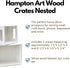 Hampton Art by Leisure Arts White Wood Crate, 2 pc Finished Wood for Storage and Organization