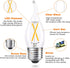E26 Dimmable Candelabra Light Bulbs, 25W Equivalent, 2W Energy Efficient, Warm White 2700K, 200lm Flame Tip CA10, 8 Pack