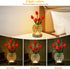 3-Colour Dimming Tulip Crystal Flower Lamp Touch Lamp,Rechargeable Cordless Table Lamp, Infinitely Battery Powered