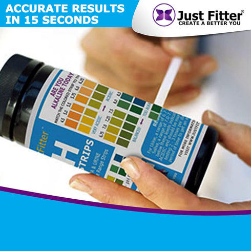 Just Fitter pH Test Strips for Monitoring Alkaline and Acid Levels in Saliva and Urine, Accurate Results
