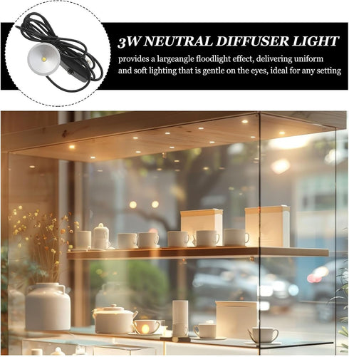 3w 4000k Ac5 SOLUSTRE LED Aluminum Floodlight Neutral Diffuser USB Mini Desk Lamp Under Cabinet and Bedside Lighting