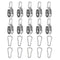 10Pcs 304 Stainless Steel M20 Single Pulley Block with 10Pcs Spring Snap Hook, Wire Rope Hanging