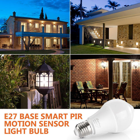Bulb, 12W(100W Bulbs Zanflare Motion Sensor Outdoor Light Equivalent), Dusk to Dawn Light Auto On/Off Motion Detector