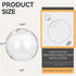 2 Pack 1.65 5.1 5.9 Clear Glass Shades Globes, Glass Lamp Shade Covers Replacements, In Fitter In Height In Diameter