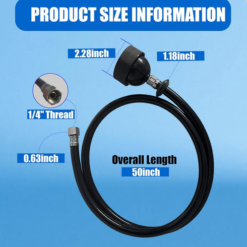 MOYAWERN 3 1/4" Pcs Shampoo Bowl Hose and Sprayer, Salon Hand Held Shower Heads and Rubber Hose Attachment for Shampoo