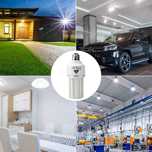 ZP 2-Pack LED Light Bulb 400W Equivalent, 6250 Lumen, 5000K Cool Daylight White, E26/E27 Medium Base, 50W LED Corn Light