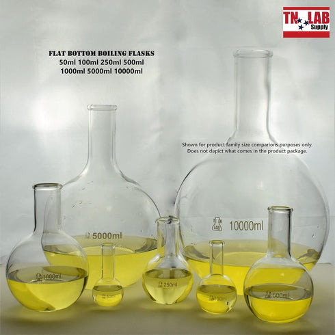 TN LAB Flat Bottom Boiling Flask 50ml (2-Pack)