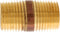 Metal Magery Brass Long Nipple, 1/2" X 1/2", 1-1/2" Length, Male NPT Pipe Fitting
