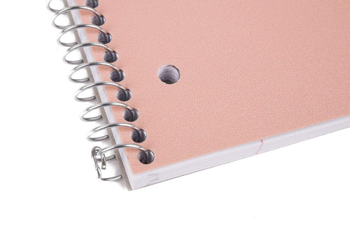 Mintra Office Durable Spiral Notebooks, 1 Subject, 3 Pack (Salmon, Sage Green, Lavender), 100 Sheets, College Ruled,