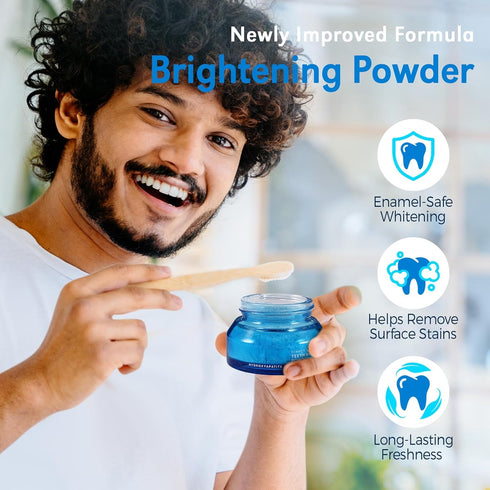 BHMSHY 15g Enamel-Safe Teeth Whitening Powder - Hydroxyapatite - Gentle on Teeth - No Sensitivity Formula - Removes