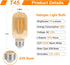 Hong-in T45 Dimmable LED Light Bulbs 6W 2700K Warm White,E26 Base 120Volts LED Bulb for Industrial Touch Control Table Lamps Crystal Table Lamp Floor Lamp by Hong-in
