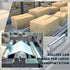 Therwen 4 Sets 1.5'' Diameter Conveyor Rollers with Roller Stands, 10'' Galvanized Steel Long Roller and Bracket