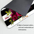 Gaming Mouse Pad and Coasters Set, Skull Flower Mousepad, Non-Slip Rubber Rectangle Mouse Pad