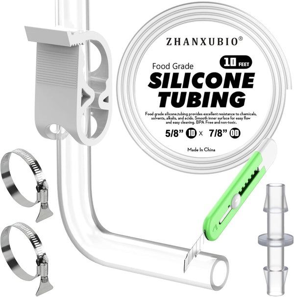 ZHANXUBIO Silicon Tubing,Food Grade Silicon Tubing,aquarium tubing,drip irrigation tubing,High Temp Pure Silicone Hose