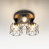 ASD Black Semi Flush Mount Ceiling Light Fixture - 3xE26 120V ETL