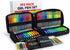 ColorIt Gel Pens Set for Coloring 192 Pack with 12 Metallic, 12
