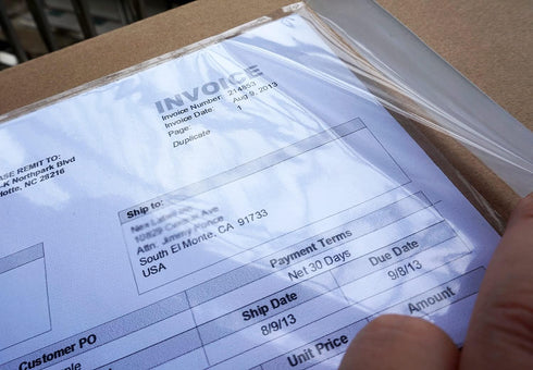 Premium 6''x10'' Packing List Envelope, Tailored for Letter-size Paper Folded in Half, Adhesive Shipping Label Pouch