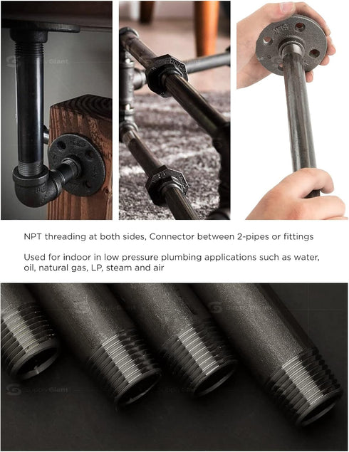 Supply Giant QDCM3436 Black Steel Pipe, 36 Inch