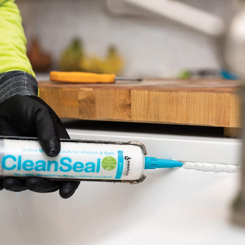 Clean Seal Active Enzyme Caulk, Almond, 6oz for Kitchen & Bath (Pack 1)