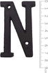 House Address Letters - 3 Inch High Vintage Wrought Iron Numbers, Die Cast Mailbox Letter N