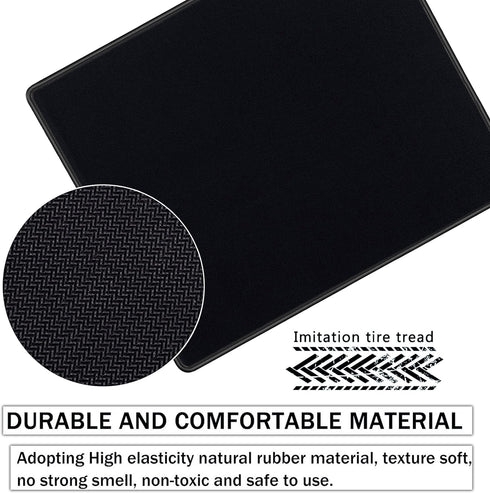 SaiTech IT 5 Pk Mouse Pad, Non-Slip Rubber Base, Waterproof Coating, Mousepads Bulk for Computers, Black