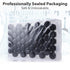 FOUR E'S SCIENTIFIC 100 Pack 20ml Clear Glass Sample Vials - 0.7Oz with Black PP Screw Caps for Lab and Essential Oils
