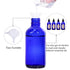 12 Pack 4oz Cobalt Blue Glass Bottles with Glass Eye Droppers, Essential Oils, Perfumes & Lab Chemicals