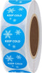 Hybsk 1 Inch Keep Cold Freezer Stickers, Total 1,000 Labels Per Roll
