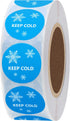 Hybsk 1 Inch Keep Cold Freezer Stickers, Total 1,000 Labels Per Roll
