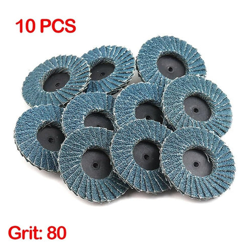 OFAPLFKUR 5/10PCS 2 Inch 80 Grinder(10pcs) Quick Change Flap Discs with Pad Holder Grit Sanding Disc Polishing Pad