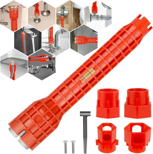Faucet and Sink Installer Multi Tool, 14 in 1 Wrench for Pipe and Tub Drain Removal