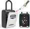 Key Lock Box with Retractable Key Tether and Removable Shackle