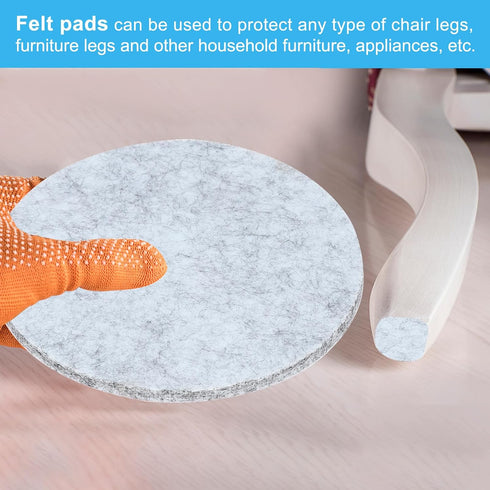10" 4 Pack 1/5" PATIKIL Diameter Felt Furniture Pads, Thick Lamp Base Felt Round Soft Adhesive Non-Slip Anti-Scratch