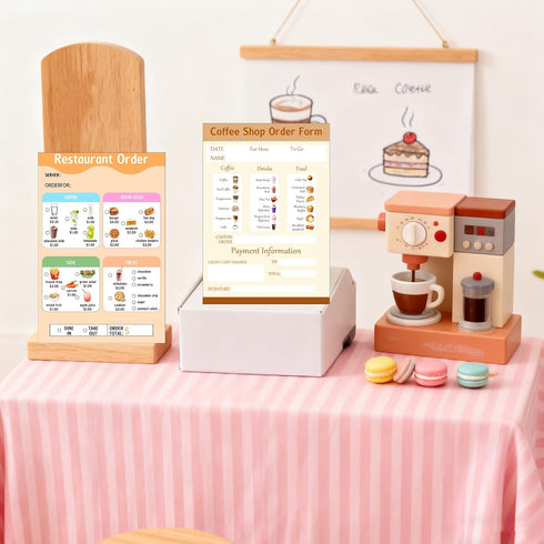 4x6 Inch 60 Kids Pretend Play Notepads Imaginative Role Play Bundle Police Role Play Notepad Restaurant Role Play Pad