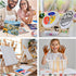 ESRICH 2 Pack 11.8" Wood Easels, Small Tabletop Display Stand for Painting, Kids Student Easels